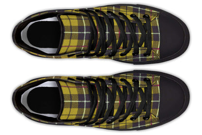 Yellow Tartan High-Top Trainers | ANTIBrand