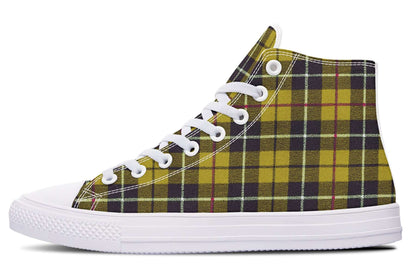 Yellow Tartan High-Top Trainers | ANTIBrand
