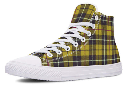 Yellow Tartan High-Top Trainers | ANTIBrand