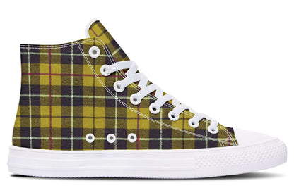 Yellow Tartan High-Top Trainers | ANTIBrand