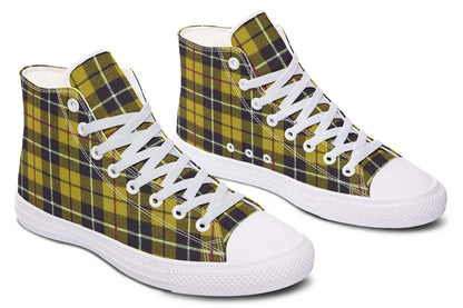 Yellow Tartan High-Top Trainers | ANTIBrand