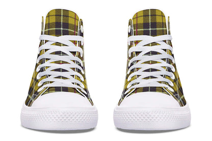 Yellow Tartan High-Top Trainers | ANTIBrand