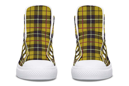 Yellow Tartan High-Top Trainers | ANTIBrand