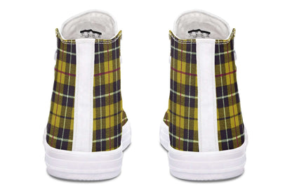 Yellow Tartan High-Top Trainers | ANTIBrand