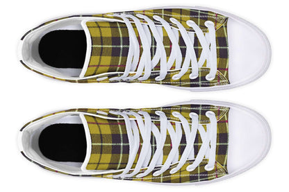 Yellow Tartan High-Top Trainers | ANTIBrand