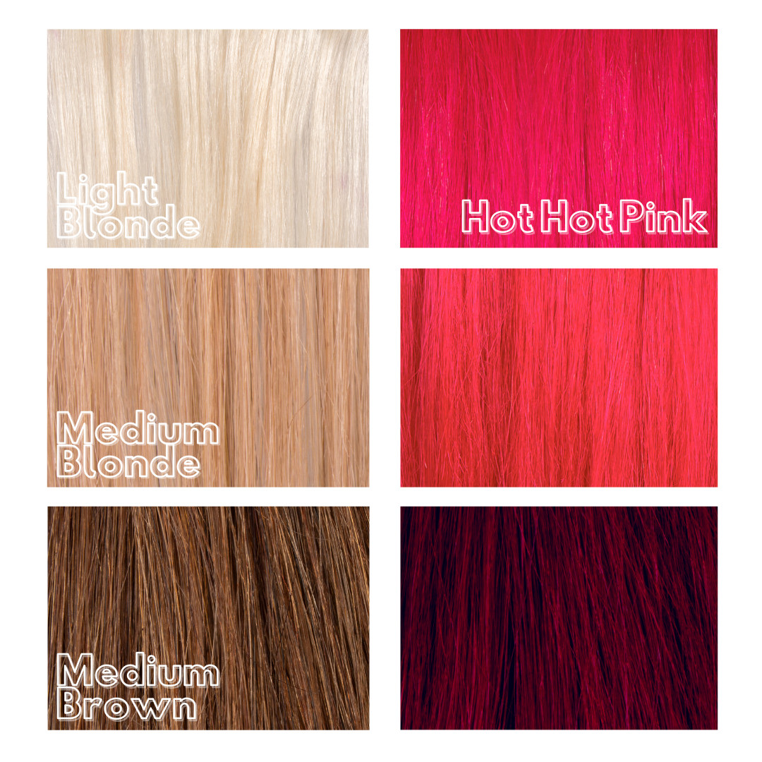 Hot Hot Pink stunning bright hot pink hair dye colour swatch by Manic Panic Amplified