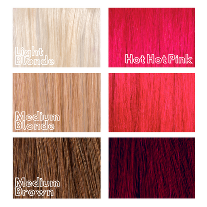 Hot Hot Pink stunning bright hot pink hair dye colour swatch by Manic Panic Amplified