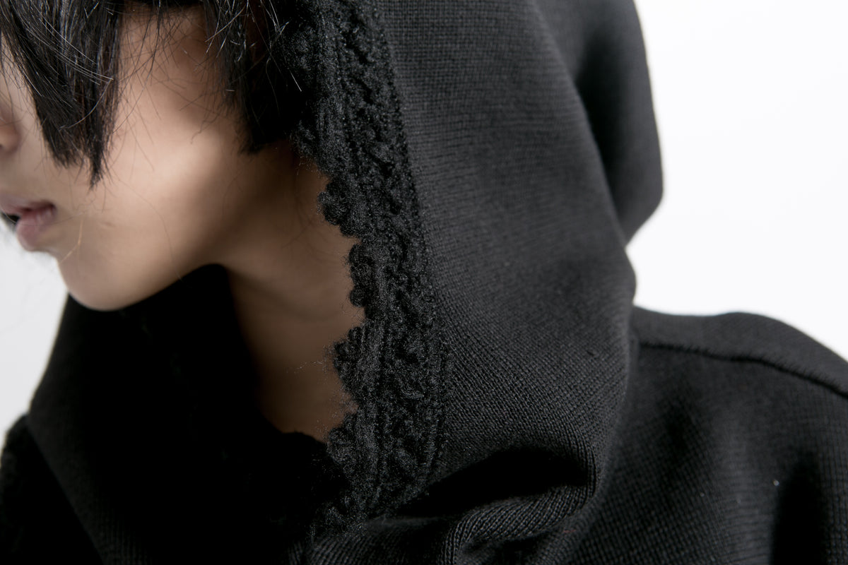 Punk Rave Morana Distressed Hooded Knit Cloak
