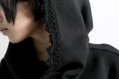 Punk Rave Morana Distressed Hooded Knit Cloak