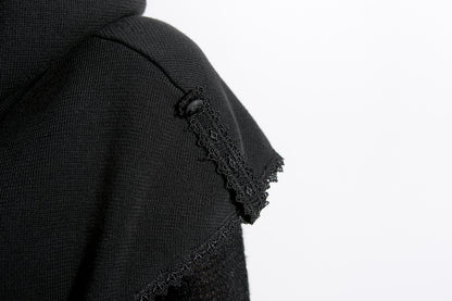 Punk Rave Morana Distressed Hooded Knit Cloak