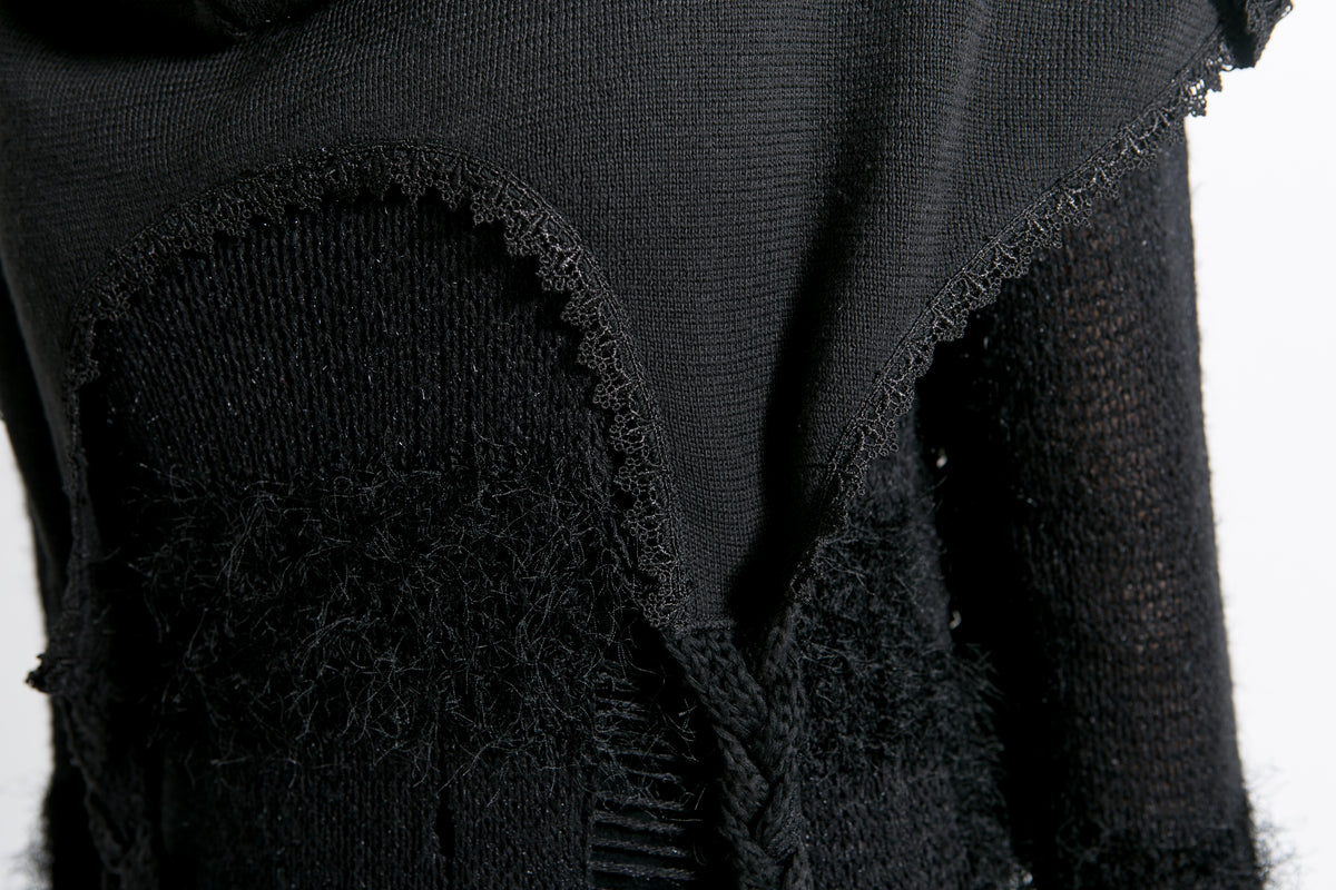 Punk Rave Morana Distressed Hooded Knit Cloak