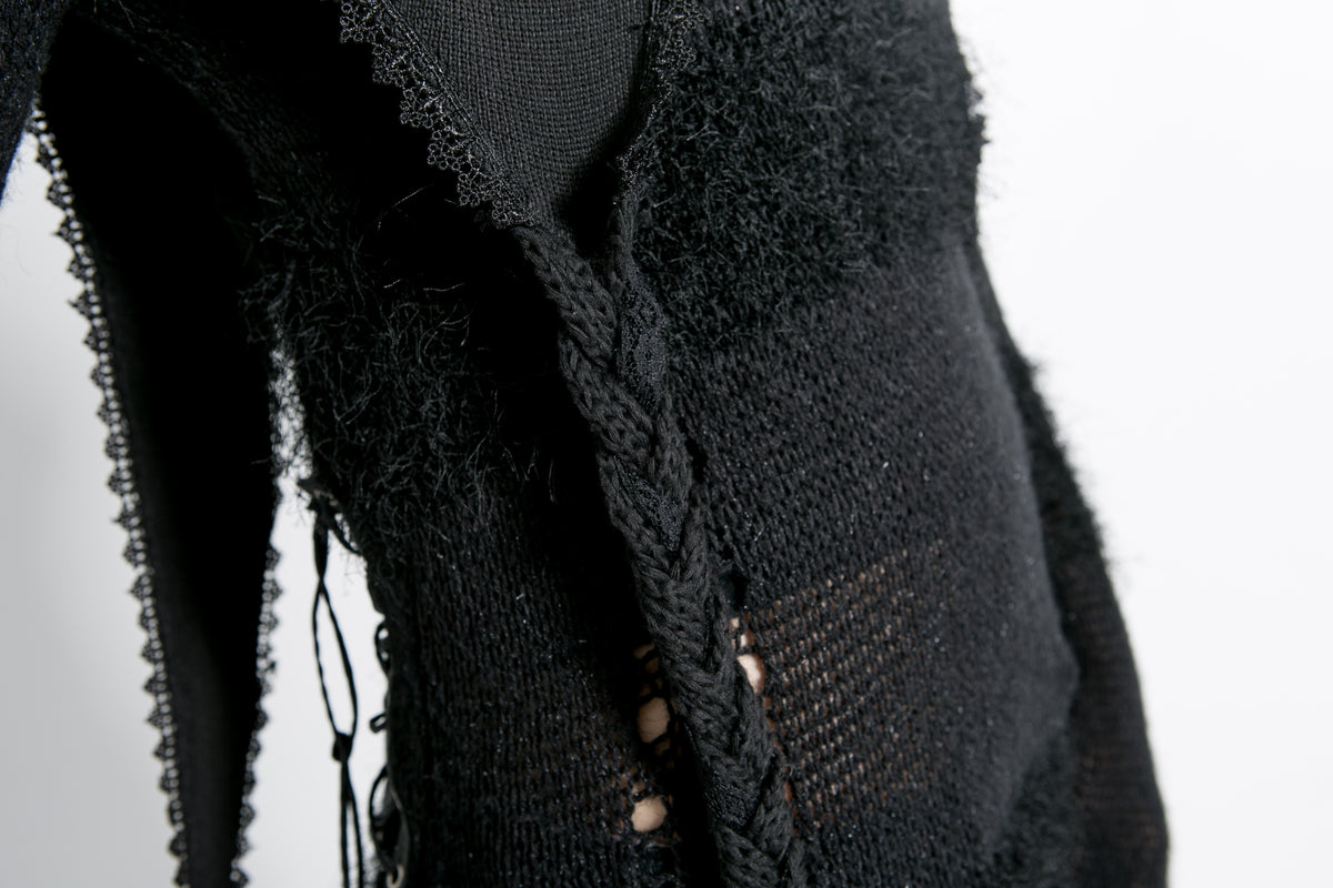 Punk Rave Morana Distressed Hooded Knit Cloak