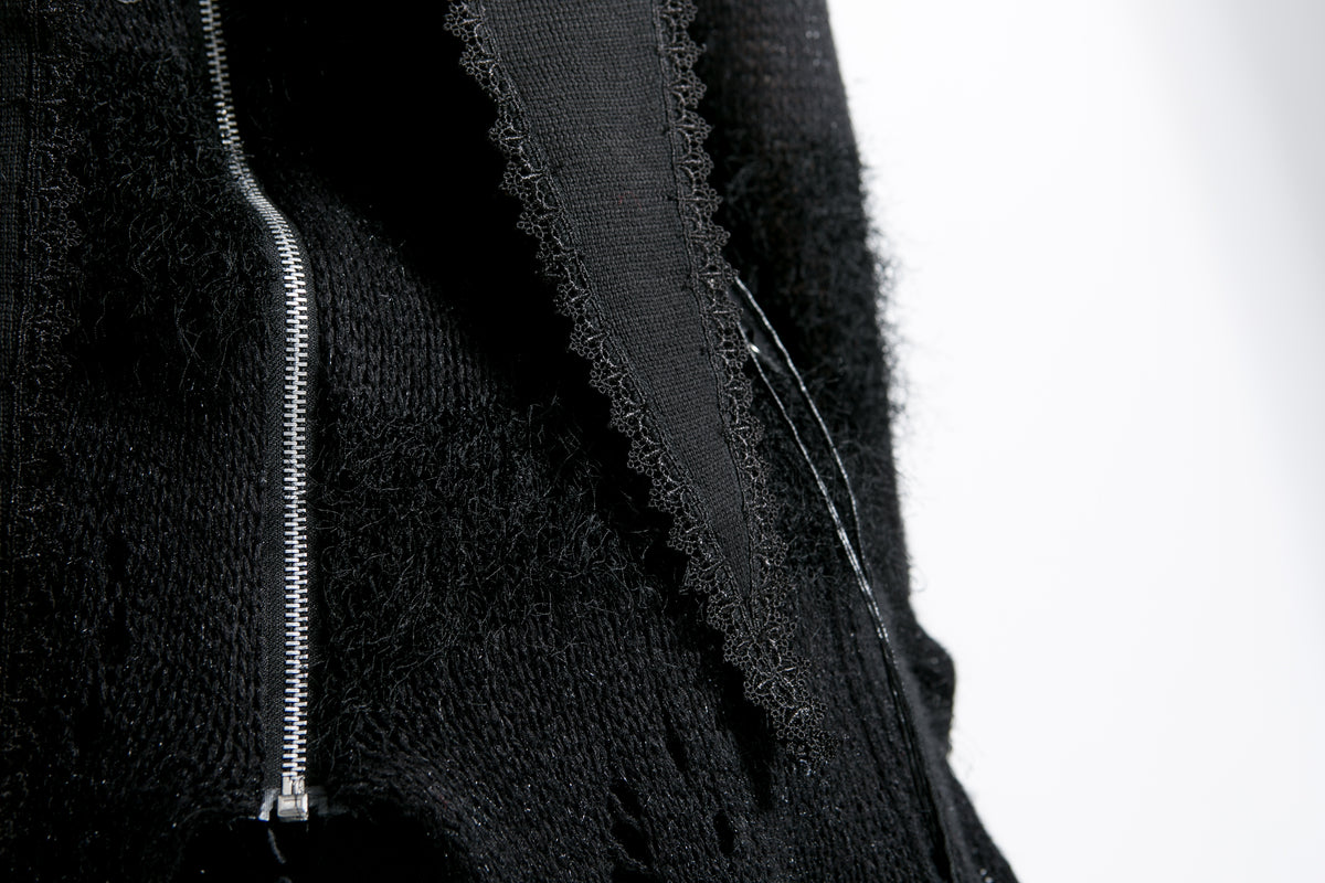 Punk Rave Morana Distressed Hooded Knit Cloak