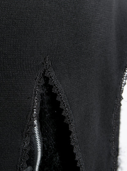 Punk Rave Morana Distressed Hooded Knit Cloak