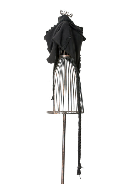 Punk Rave Morana Distressed Hooded Knit Cloak