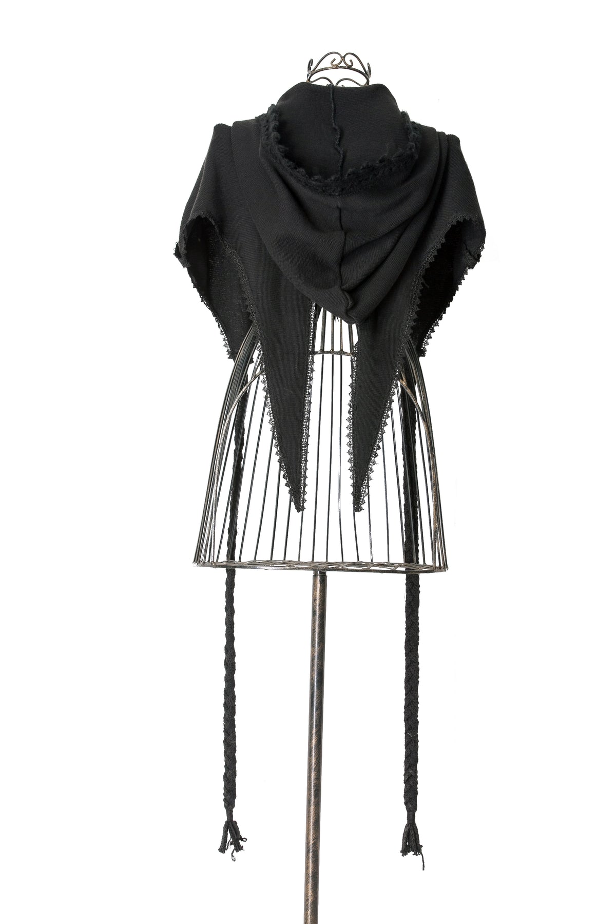 Punk Rave Morana Distressed Hooded Knit Cloak