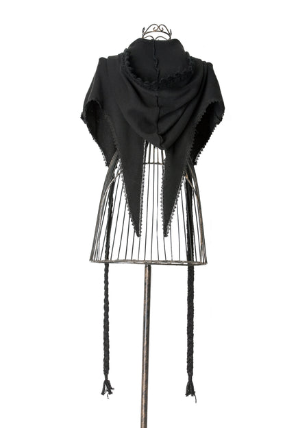 Punk Rave Morana Distressed Hooded Knit Cloak