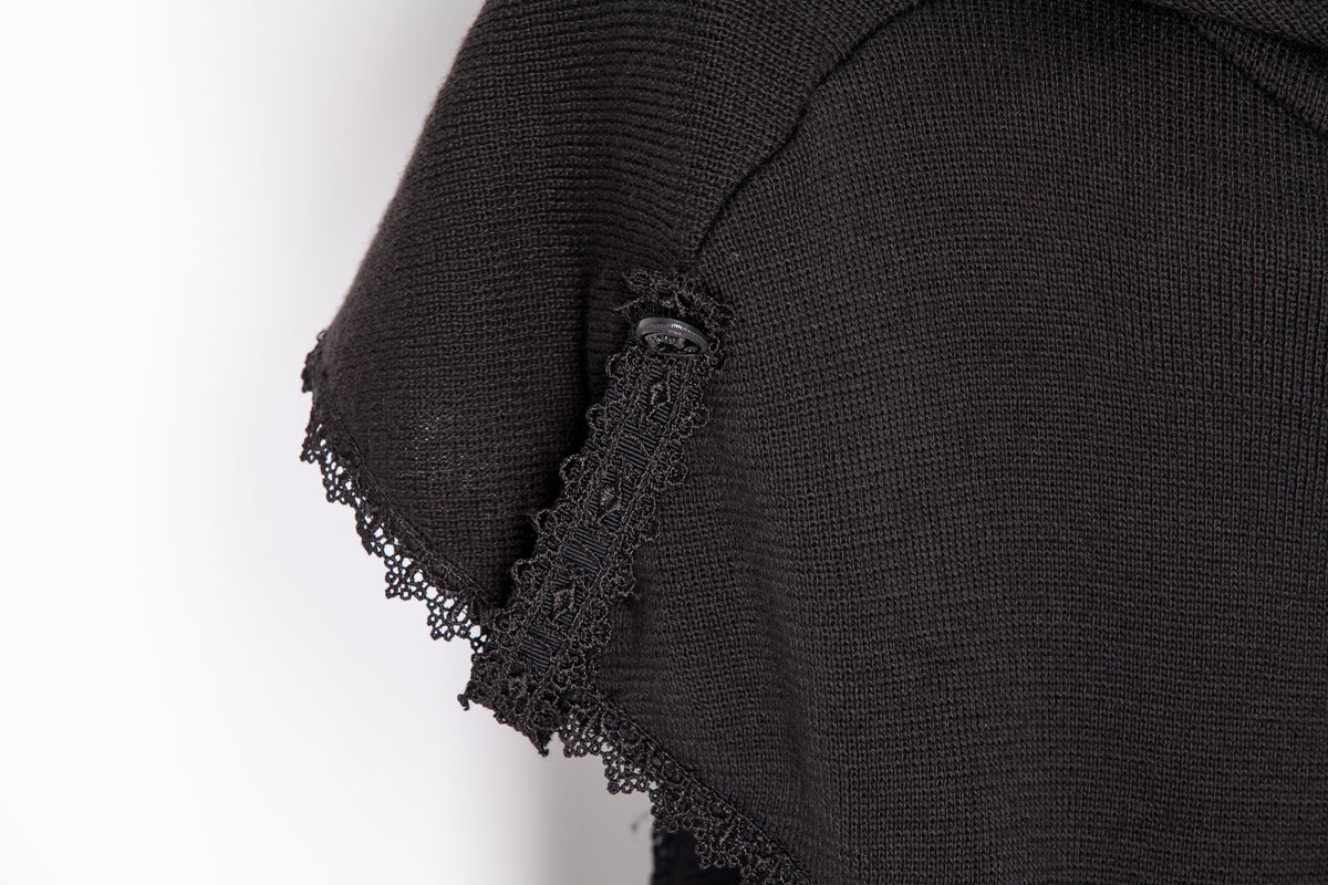 Punk Rave Morana Distressed Hooded Knit Cloak
