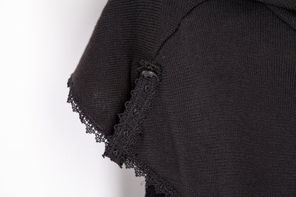 Punk Rave Morana Distressed Hooded Knit Cloak