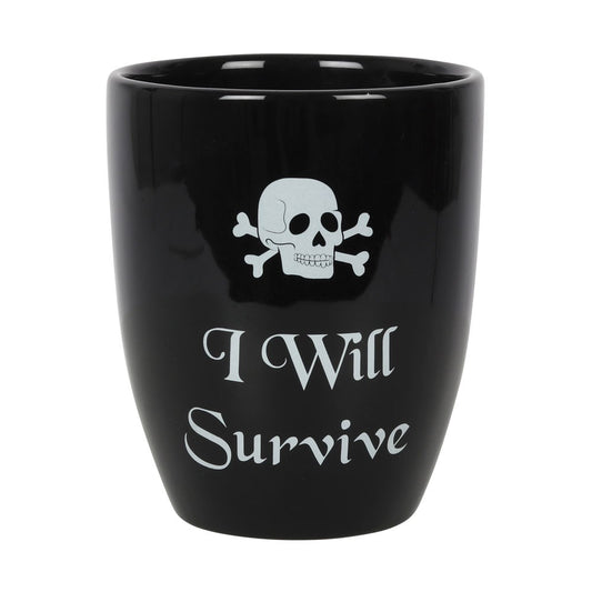 Gothic Gifts I Will Survive Gothic Plant Pot - Kate's Clothing