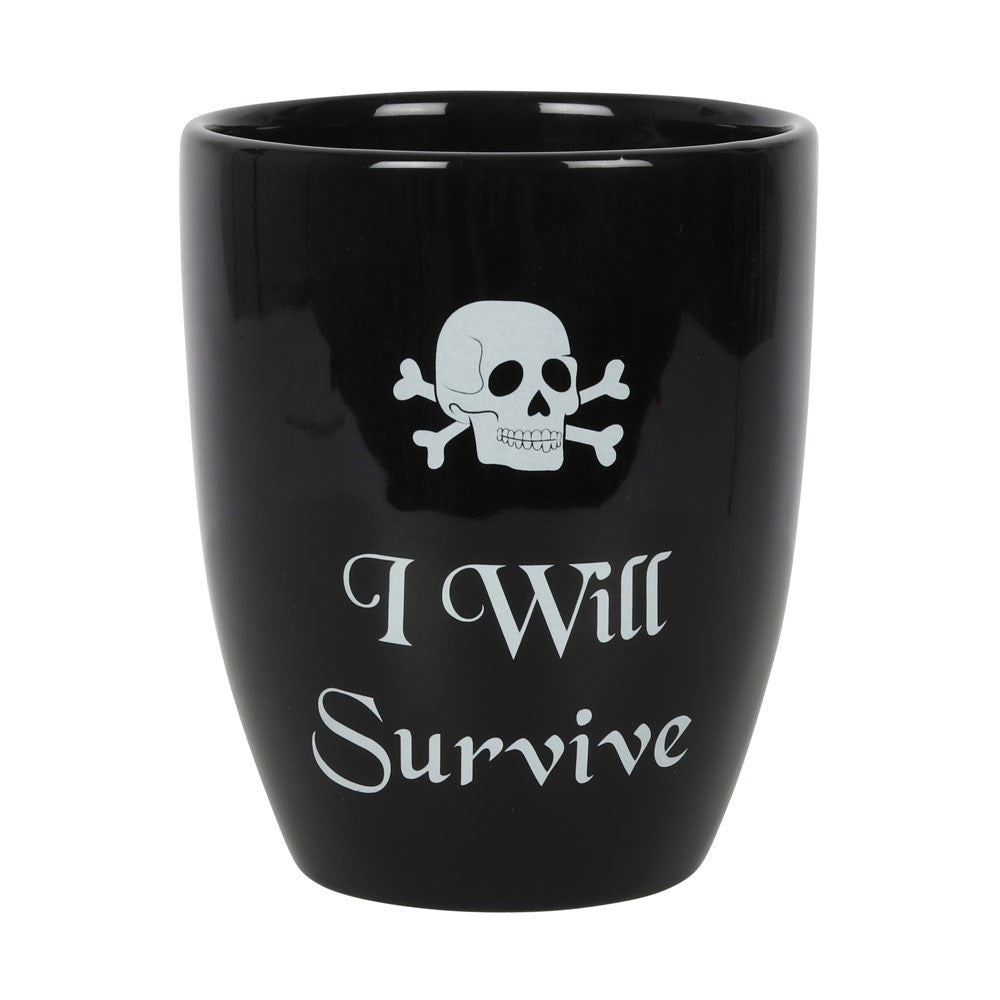 Gothic Gifts I Will Survive Gothic Plant Pot - Kate's Clothing