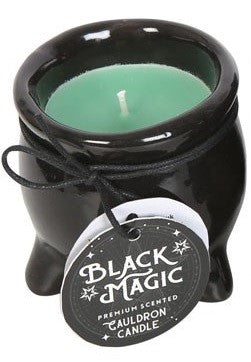 Gothic Gifts Juniper and Eucalyptus 'Luck' Long Lasting Cauldron Candle - Kate's Clothing
