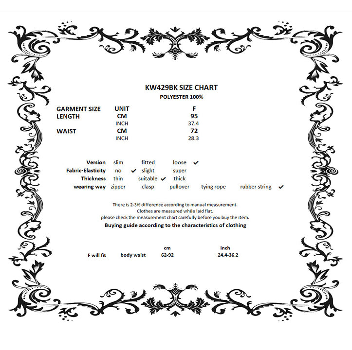 Dark in Love Belladonna Floor-Length Goth Skirt