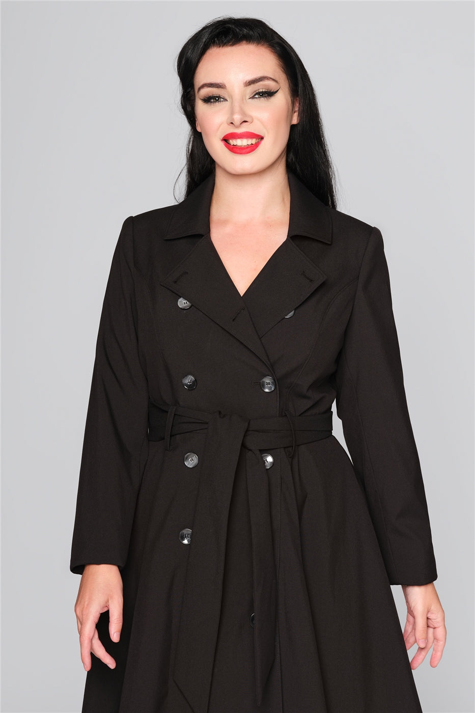Collectif Korrina Swing Trench Coat - Kate's Clothing