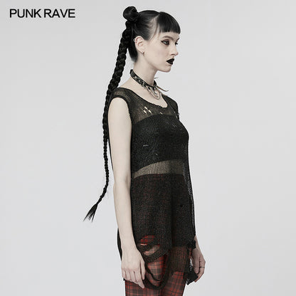 Punk Rave  Kourayne Top - Black - Kate's Clothing