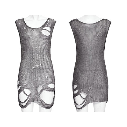 Punk Rave Kourayne Top - Grey - Kate's Clothing