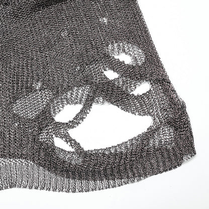 Punk Rave Kourayne Top - Grey - Kate's Clothing
