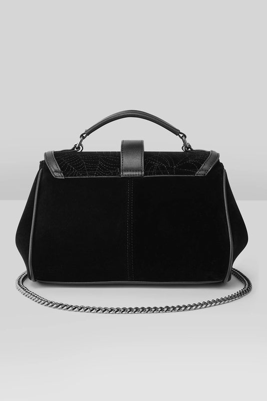 Killstar Lady Arachne Velvet & PU Handbag