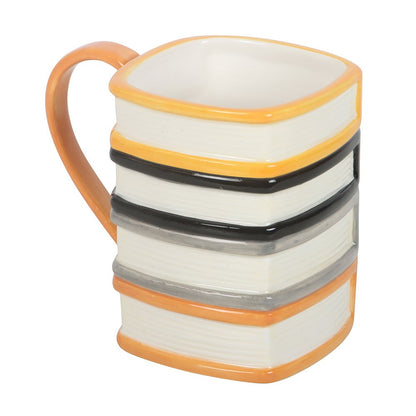 Gothic Gifts The Haunted Library Book Stack Mug
