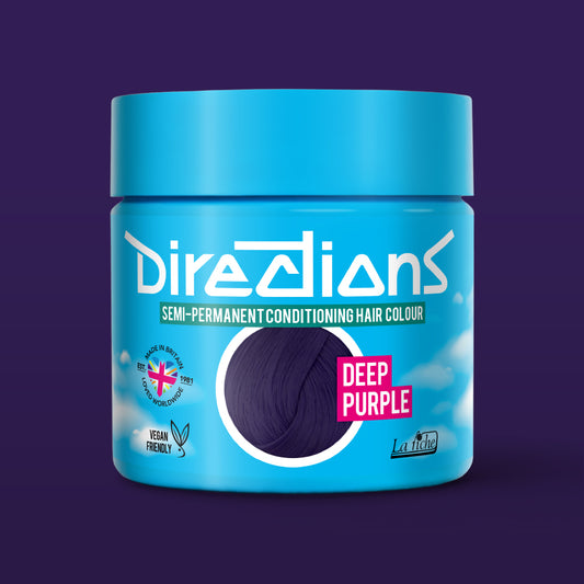 La Riche Directions Deep Purple hair dye pot in eco-friendly recycled ocean plastic