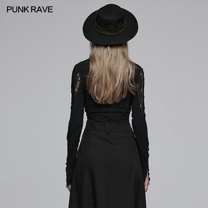 Punk Rave Laylin Polo Neck Top - Kate's Clothing