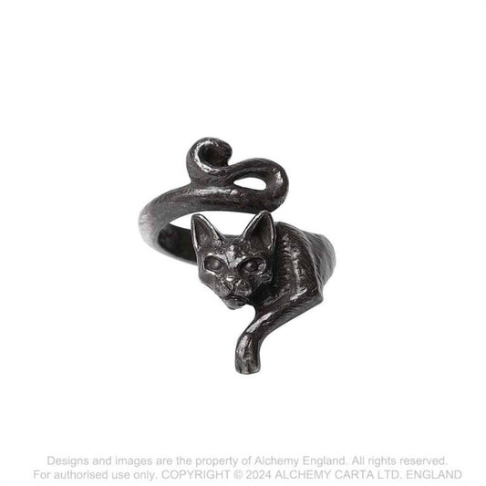 Alchemy Le Chat Noir Pewter Ring - Kate's Clothing