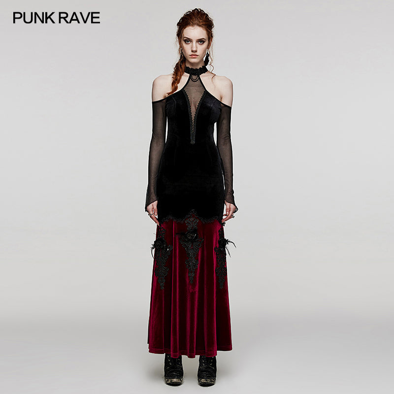 Punk Rave Llana Dress -Red - Kate's Clothing