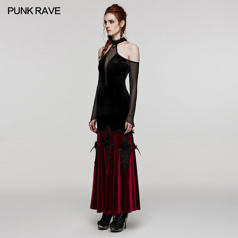 Punk Rave Llana Dress -Red - Kate's Clothing