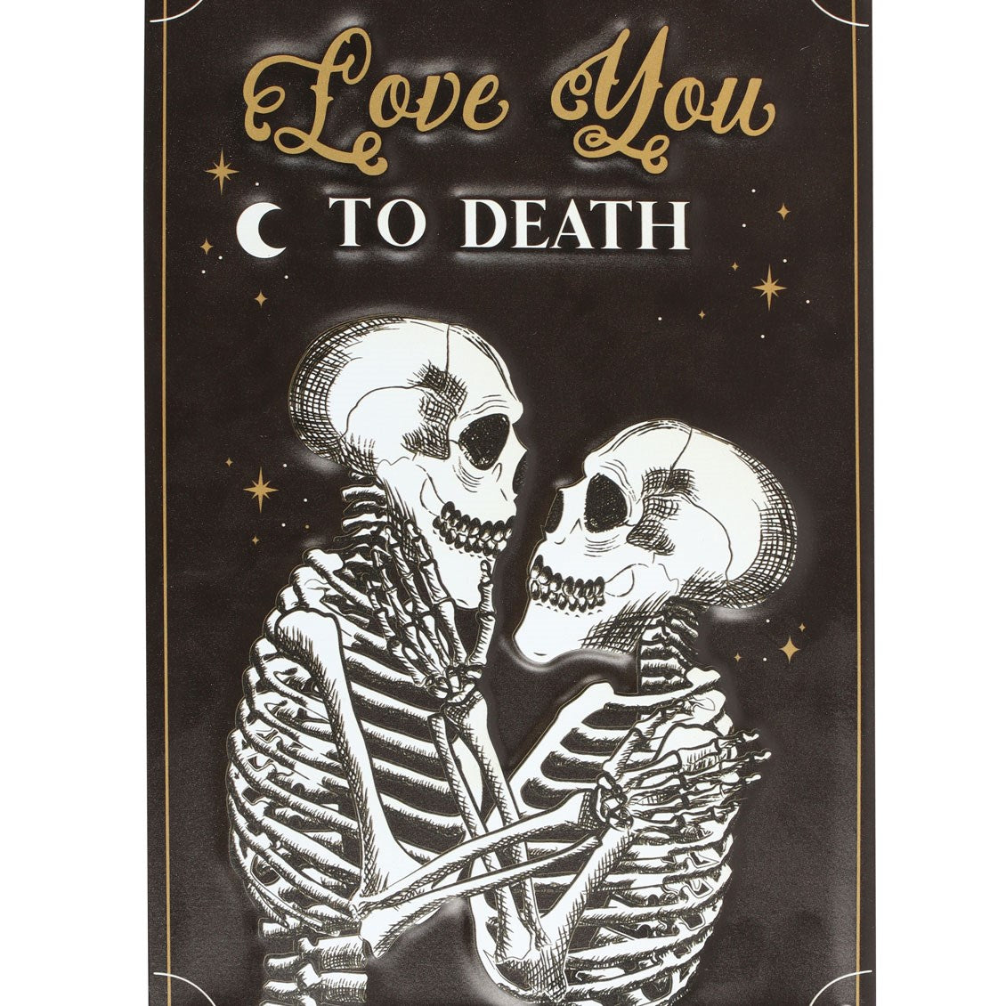 Gothic Gifts Love You To Death Hanging Metal Sign - Kate's Clothing