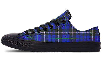 Blue Tartan Canvas Low Top Trainers | ANTIBrand