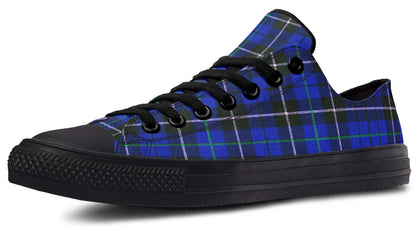 Blue Tartan Canvas Low Top Trainers | ANTIBrand