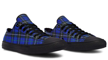 Blue Tartan Canvas Low Top Trainers | ANTIBrand