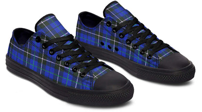 Blue Tartan Canvas Low Top Trainers | ANTIBrand