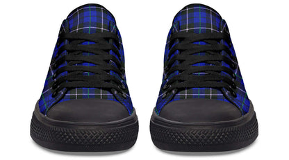 Blue Tartan Canvas Low Top Trainers | ANTIBrand