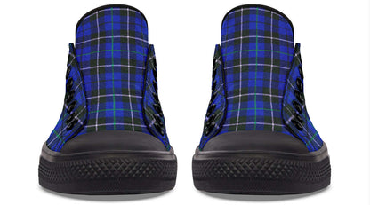 Blue Tartan Canvas Low Top Trainers | ANTIBrand