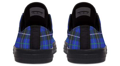 Blue Tartan Canvas Low Top Trainers | ANTIBrand