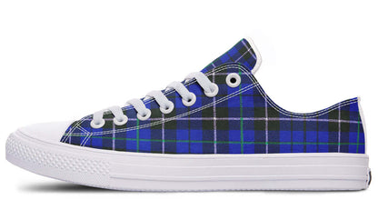Blue Tartan Canvas Low Top Trainers | ANTIBrand