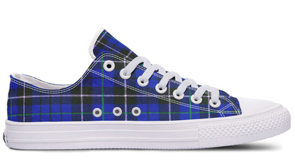 Blue Tartan Canvas Low Top Trainers | ANTIBrand