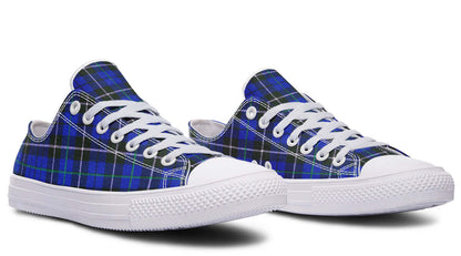 Blue Tartan Canvas Low Top Trainers | ANTIBrand
