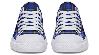 Blue Tartan Canvas Low Top Trainers | ANTIBrand